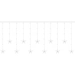 ISO 11322 Světelný závěs hvězdy 108 LED studená bílá – Zboží Dáma