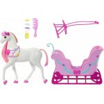 Mattel Barbie Louskáček Sáňky s koněm JNH63 – Zboží Mobilmania