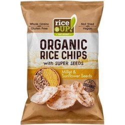 Rice Up Rýžové chipsy Bio jáhly a slunečnicová semínka 25 g