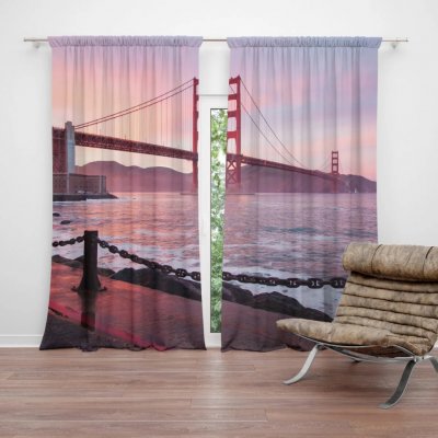 Sablio Závěs Golden Gate: 2ks 140x250cm – Hledejceny.cz