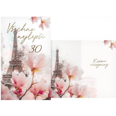 Blahopřání 30 - Eiffelovka – Zboží Mobilmania