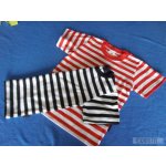 Dětská trička červenobílý proužek S potiskem nebo bez bez obrázku – Sleviste.cz