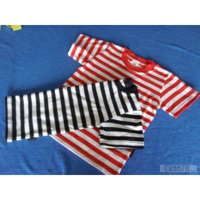 Dětská trička červenobílý proužek S potiskem nebo bez bez obrázku – Sleviste.cz