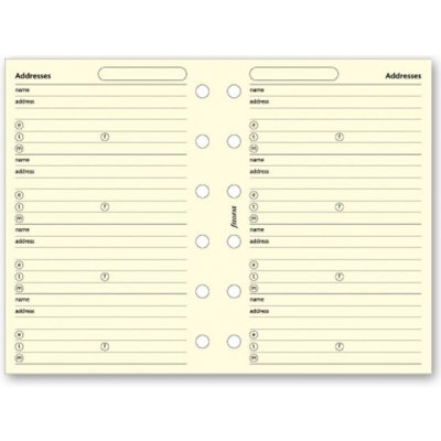 Filofax adresář, krémový náplň kapesních diářů – Zboží Dáma