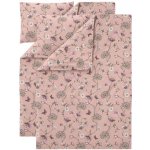 Livarno povlečení z mikrovláknitého saténu motýli/růžová 140x200 70x90 – Sleviste.cz