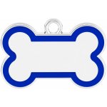 Venloro Psí známka ve tvaru kosti s barevným okrajem a gravírováním 33 × 22 mm Fuchsiová – Hledejceny.cz