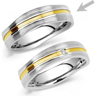SILVEGO Snubní prsten z oceli GENEVE pro muže RRC2049-M – Zboží Mobilmania
