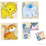 Goki První puzzle Divoká zvířátka 20 ks – Hledejceny.cz