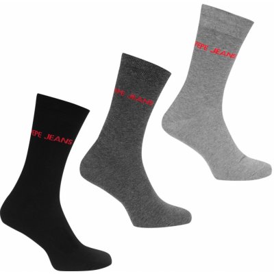 Pepe Jeans Socks Mens 3 pack BlackGreyChar