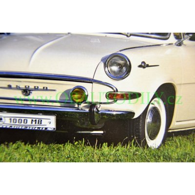 ŠKODA 1000MB 1964-CHROMOVÉ LIŠTY na PŘEDNÍ MASKU - 4 ks 0201118 | Zboží Auto