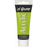 El Greco akrylová barva světlá vermilion zelená 75 ml – Zboží Dáma
