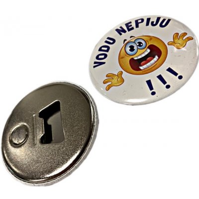 Button s otvírákem magnet "vodu nepiju" – Hledejceny.cz