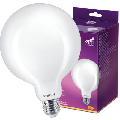 Philips Globe E27 G120 LED žárovka 8.5W = 75W 1055 lm 2700K teplá bílá Filament Milky – Hledejceny.cz