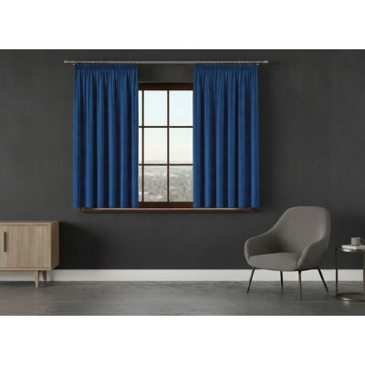 Dekorační krátký závěs s řasící páskou VALMI 140x160 cm color 011 modrá (cena za 1 kus) MyBestHome – Zbozi.Blesk.cz