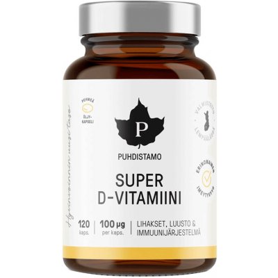 Puhdistamo Super Vitamin D 4000iu 120 kapslí – Zbozi.Blesk.cz