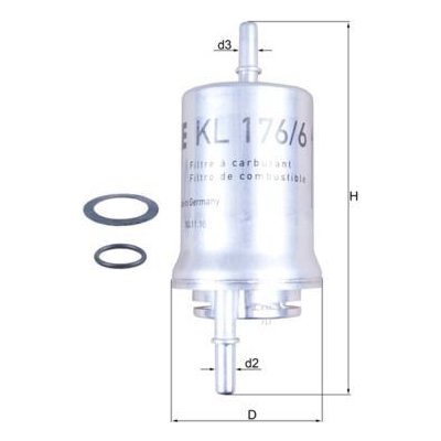 Palivový filtr MAHLE KL 176/6D (KL176/6D) – Hledejceny.cz