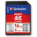 Verbatim SDHC 16 GB Class 10 43962 – Zbozi.Blesk.cz