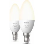 Philips Hue BT LED žárovka E14 5.5W teplá bílá 2 ks chytrá LED žárovka 470 lm 2700 K stmívatelná – Zboží Mobilmania