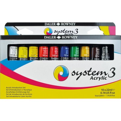 Daler Rowney System3 sada akrylových barev 10 ks 22 ml – Hledejceny.cz