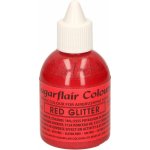 Sugarflair GLITTER RED Trblietavá červená potravinárska airbrush farba 60 ml – Hledejceny.cz
