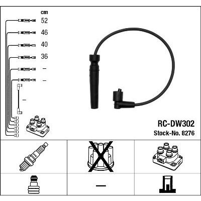 Sada kabelů pro zapalování NGK 8276 – Zboží Mobilmania