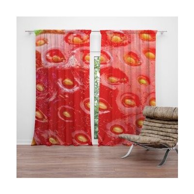 Sablio Závěs Detail jahody: 2ks 140x250cm – Hledejceny.cz