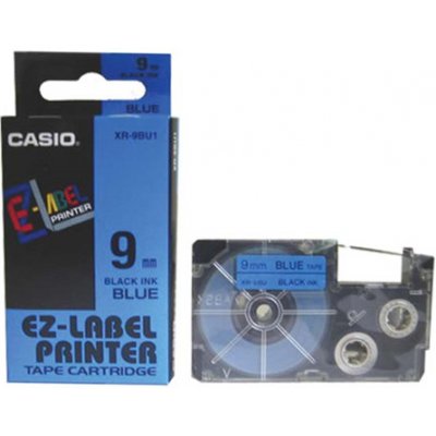Páska Casio XR-9BU1 (Černý tisk/modrý podklad) (9mm) - Originál
