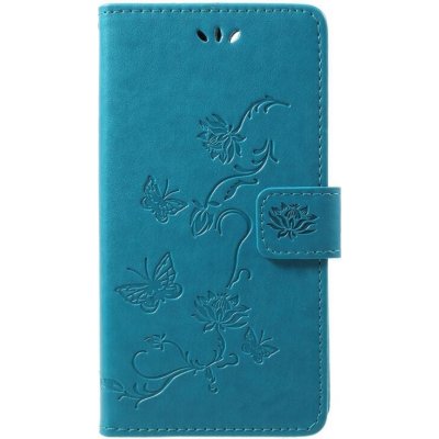 Pouzdro Flower PU kožené peněženkové Honor 9X Lite - modré – Zboží Mobilmania