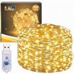 Real Garden LED světelný drátek 200 LED, 6 m – teplá bílá, USB – Hledejceny.cz