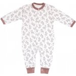 Luxusní dětský zimní overal New Baby Teddy bear šedo růžový – Zboží Dáma