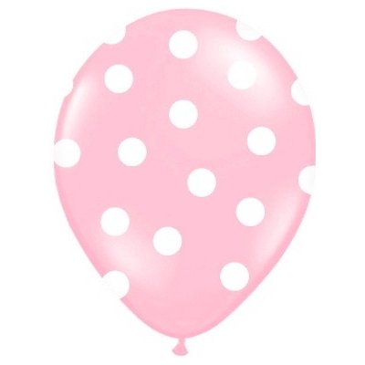 PartyDeco Balónek sweet světle růžový s bílými puntíky 33 cm nafukovací balónky na svatbu party oslavu – Zbozi.Blesk.cz