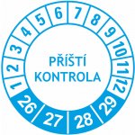 Příští kontrola 2026-2029 samolepící vinylová fólie 25 mm aršík 30 kusů – Zboží Dáma