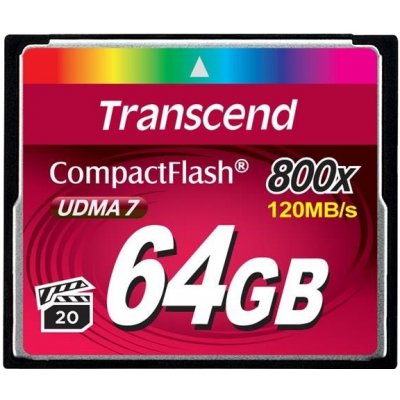 Transcend CompactFlash 64 GB TS64GCF800 – Zbozi.Blesk.cz