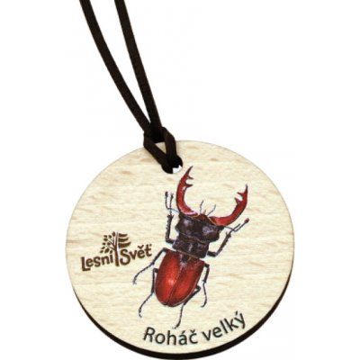 Lesní svět Dřevěná medaile masiv roháč – Zboží Dáma