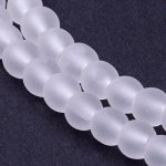 Matné korálky - bílé - ∅ 4 mm - 10 ks – Zboží Dáma