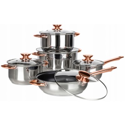 Banquet Sada nerezového nádobí SWING Copper 10 ks – Zboží Dáma