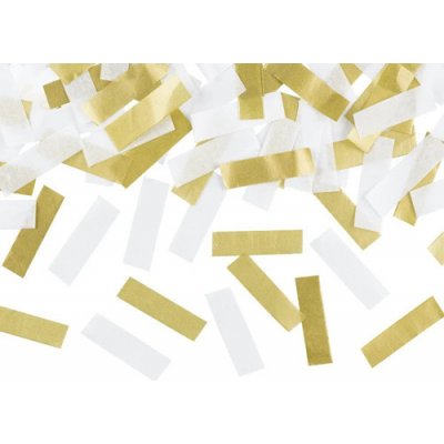 Házecí konfety v tubě zlaté a bílé 35 cm – Zboží Mobilmania