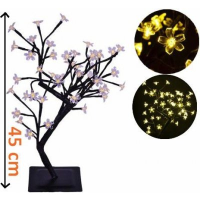 Nexos 5978 Dekorativní LED osvětlení strom s kvítky teple bílé – Zbozi.Blesk.cz