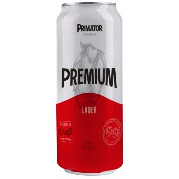 Primátor Premium světlý ležák 5% 0,5 l (plech)