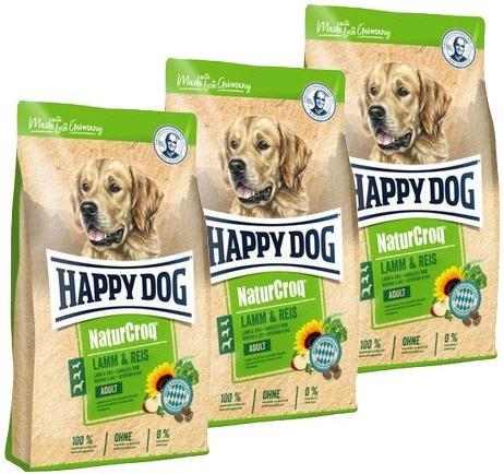 Happy Dog NaturCroq Lamm & Reis 3 x 15 kg