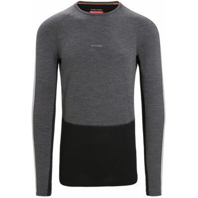 Icebreaker Mens ZoneKnit 260 LS CreweJet Heather/Black/Metro – Sleviste.cz