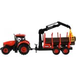 Teddies Traktor Zetor s vlekem s naklád. ramenem plast 36cm na setrvačník na bat. se svět. se zvuk. v krab. – Sleviste.cz