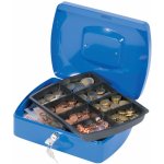 Příruční pokladna Q-Connect s mincovníkem - 25,5 x 8,5 x 20 cm, modrá – Sleviste.cz