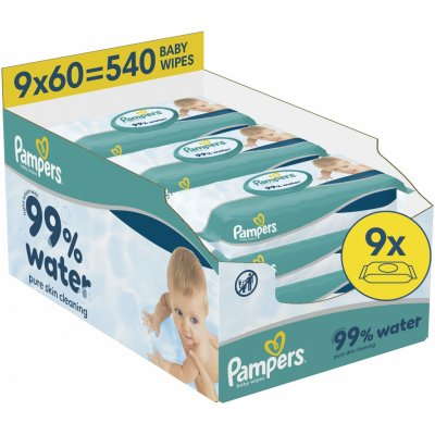 Pampers Aqua čistící ubrousky 9 x 60 ks – Zboží Dáma