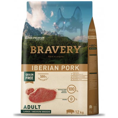 Bravery Adult large & medium Pork 12 kg – Hledejceny.cz