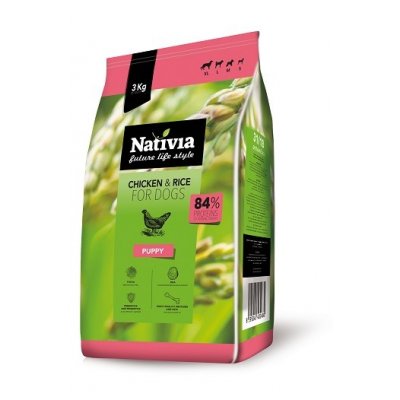 Nativia Puppy Chicken & Rice 3 kg – Hledejceny.cz