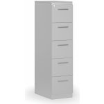 Primo Kovová zásuvková kartotéka s dřevěnými čely A4 5 zásuvek šedá/šedá – Zboží Dáma