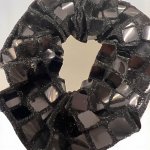 Třpytivá gumička do vlasů – metalický efekt Černá – Hledejceny.cz