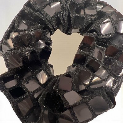 Třpytivá gumička do vlasů – metalický efekt Černá – Hledejceny.cz