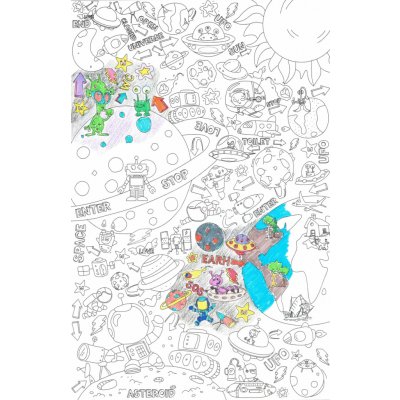 PokojovaDekorace.cz Maxi vymalování Vesmír 1 65x100cm – Sleviste.cz